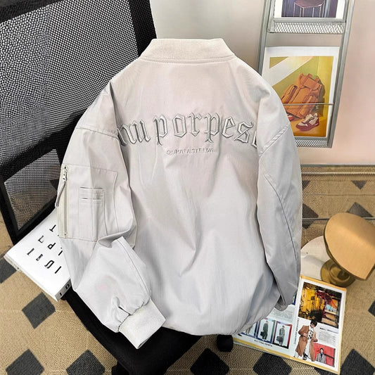 Loose-fit Couples Bomber Jacket, Mens